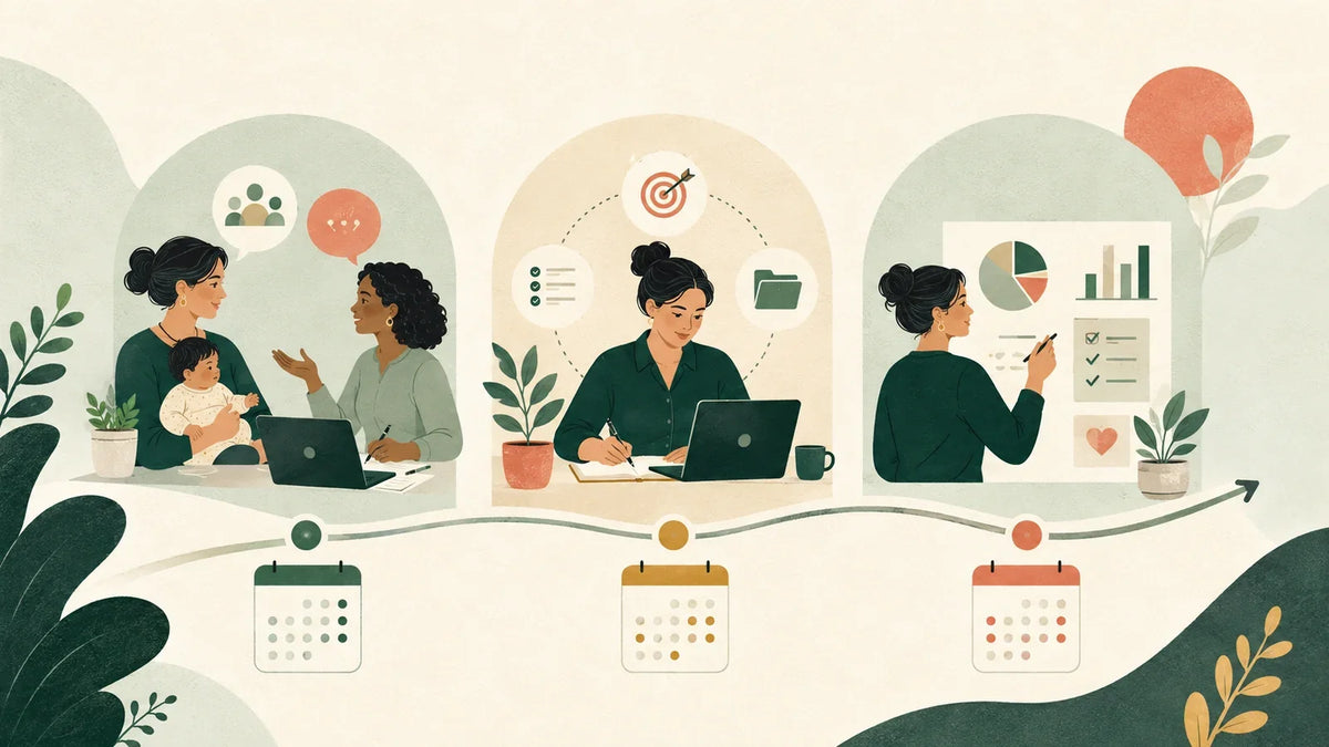 Thirty-sixty-ninety-day reentry plan after parental leave