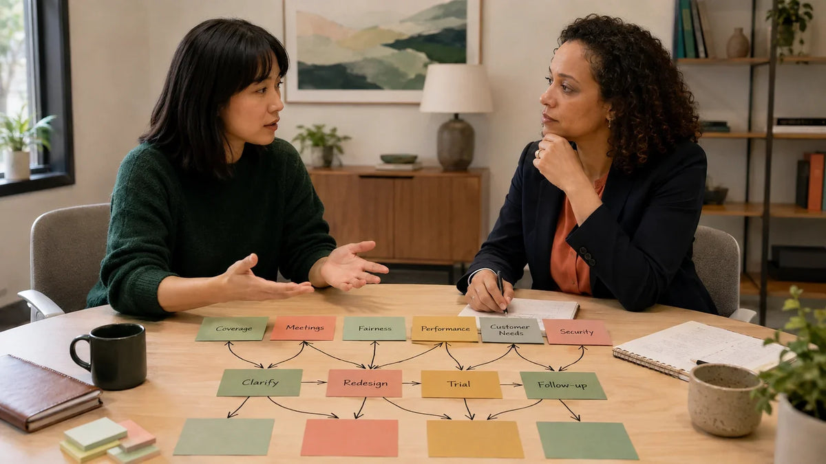 Decision tree for responding to flexible-work objections