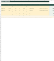 Childcare options comparison worksheet preview for U.S. families